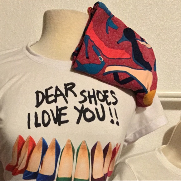 👠 Lovers Soft-Tee W/patterned HighHeel leggings - Picture 2 of 3